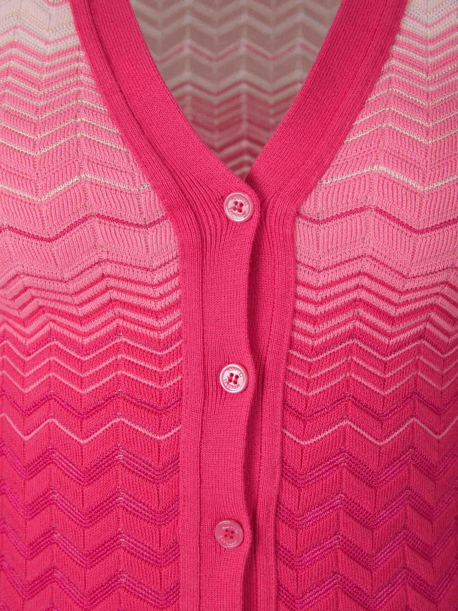 Missoni Cárdigan Punto Zig Zag color Fucsia sku 713-000214 01 - Foto 3