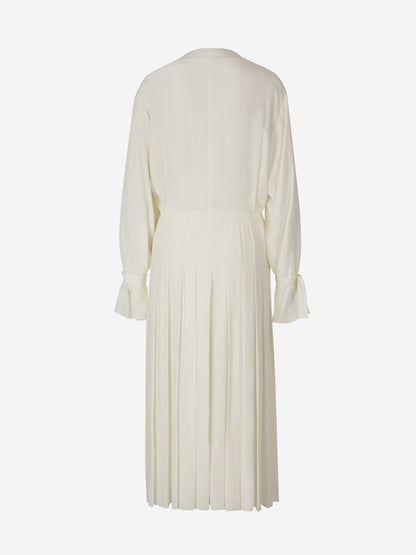 Outlet online Victoria Beckham Mujer Vestido Midi Plisado color Crema sku 721-000095 01 - Foto 2