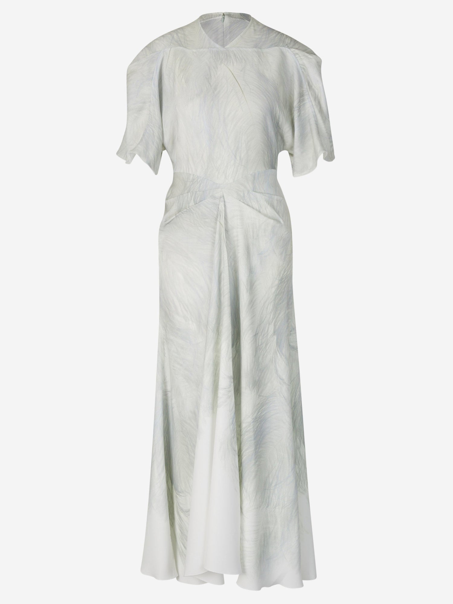 Outlet online Victoria Beckham Mujer Vestido Midi Estampado color Crema sku 721-000111 01 - Foto 1