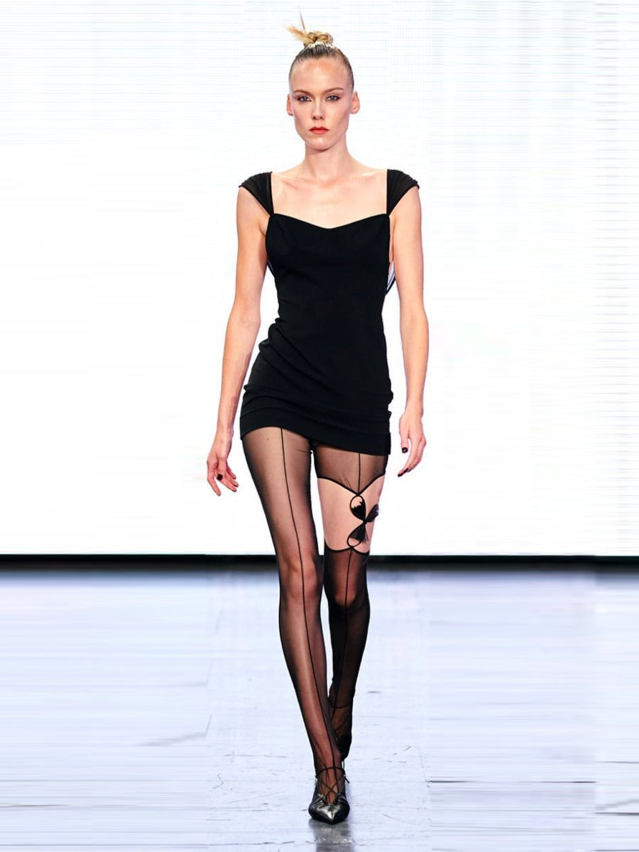 Nensi Dojaka Vestido Butterfly Seda color Negro sku 731-005428 01 - Foto 4
