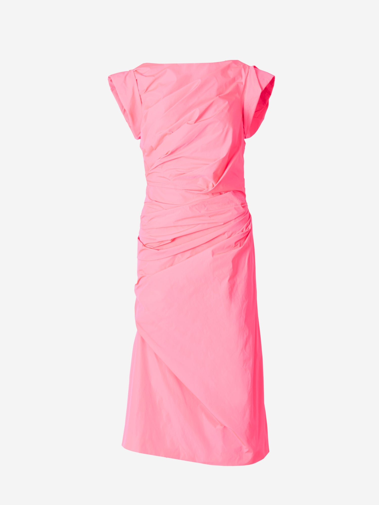 Dries Van Noten Vestido Drapeado Asimétrico color Fucsia sku 731-005445 01 - Foto 1