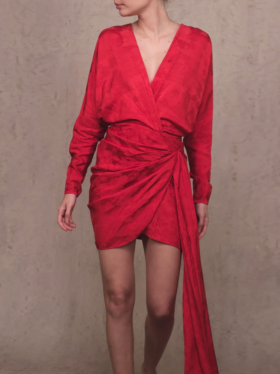 Johanna Ortiz Vestido Scents of Holi color Rojo sku 731-005537 01 - Foto 5