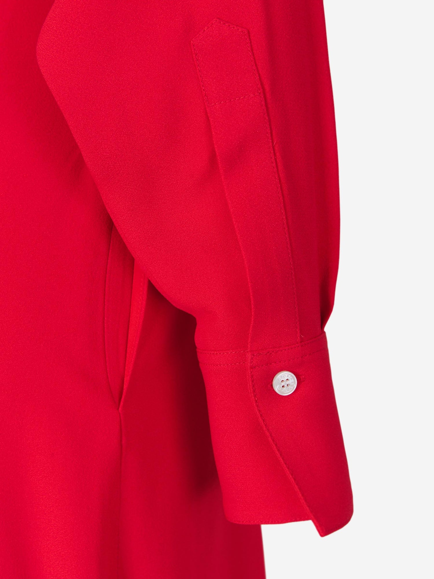 Outlet online Victoria Beckham Mujer Vestido Camisero Plisado color Rojo sku 731-005569 01 - Foto 6