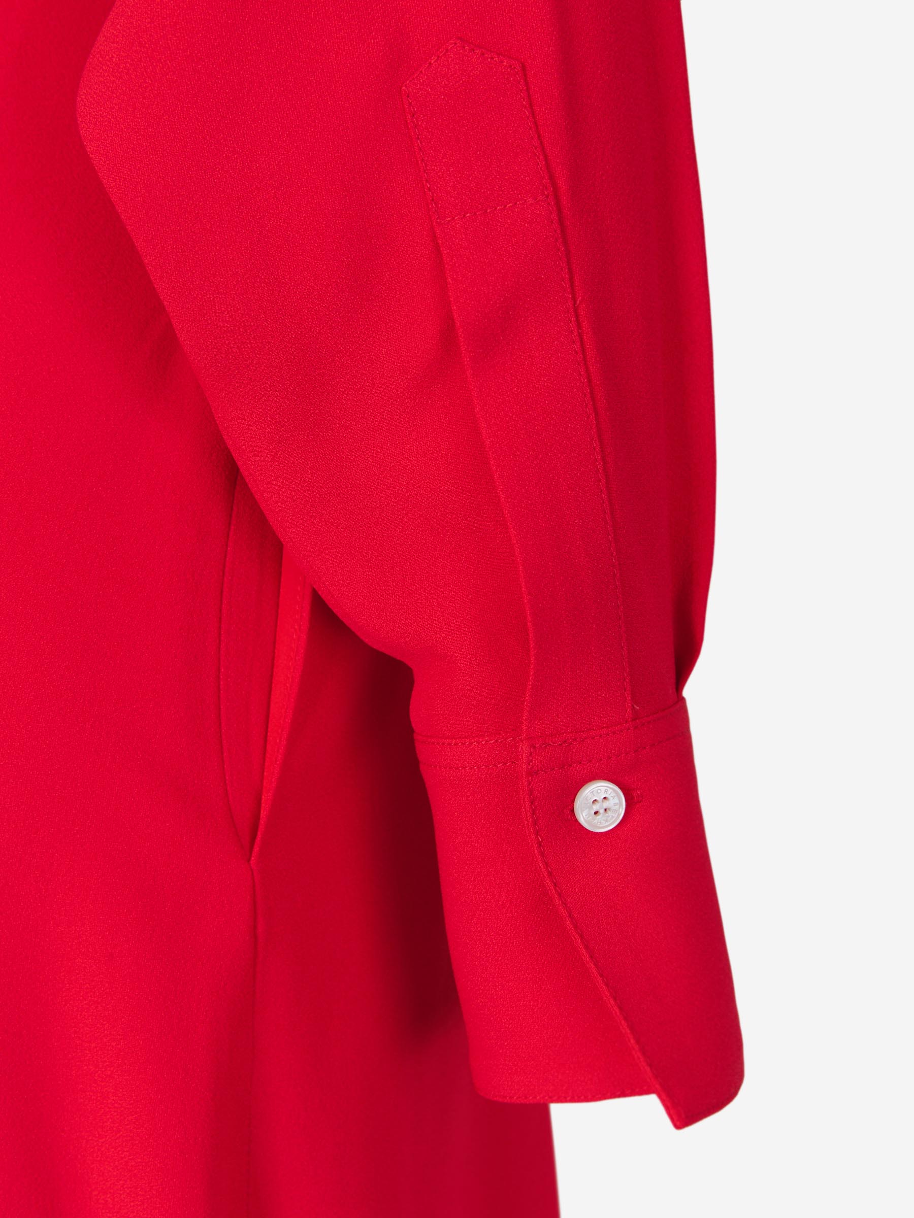 Outlet online Victoria Beckham Mujer Vestido Camisero Plisado color Rojo sku 731-005569 01 - Foto 6