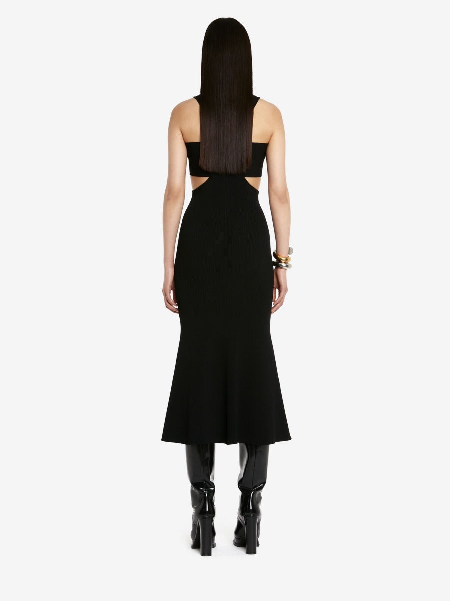 Alexander McQueen Vestido Punto Arnés color Negro sku 731-005626 01 - Foto 4