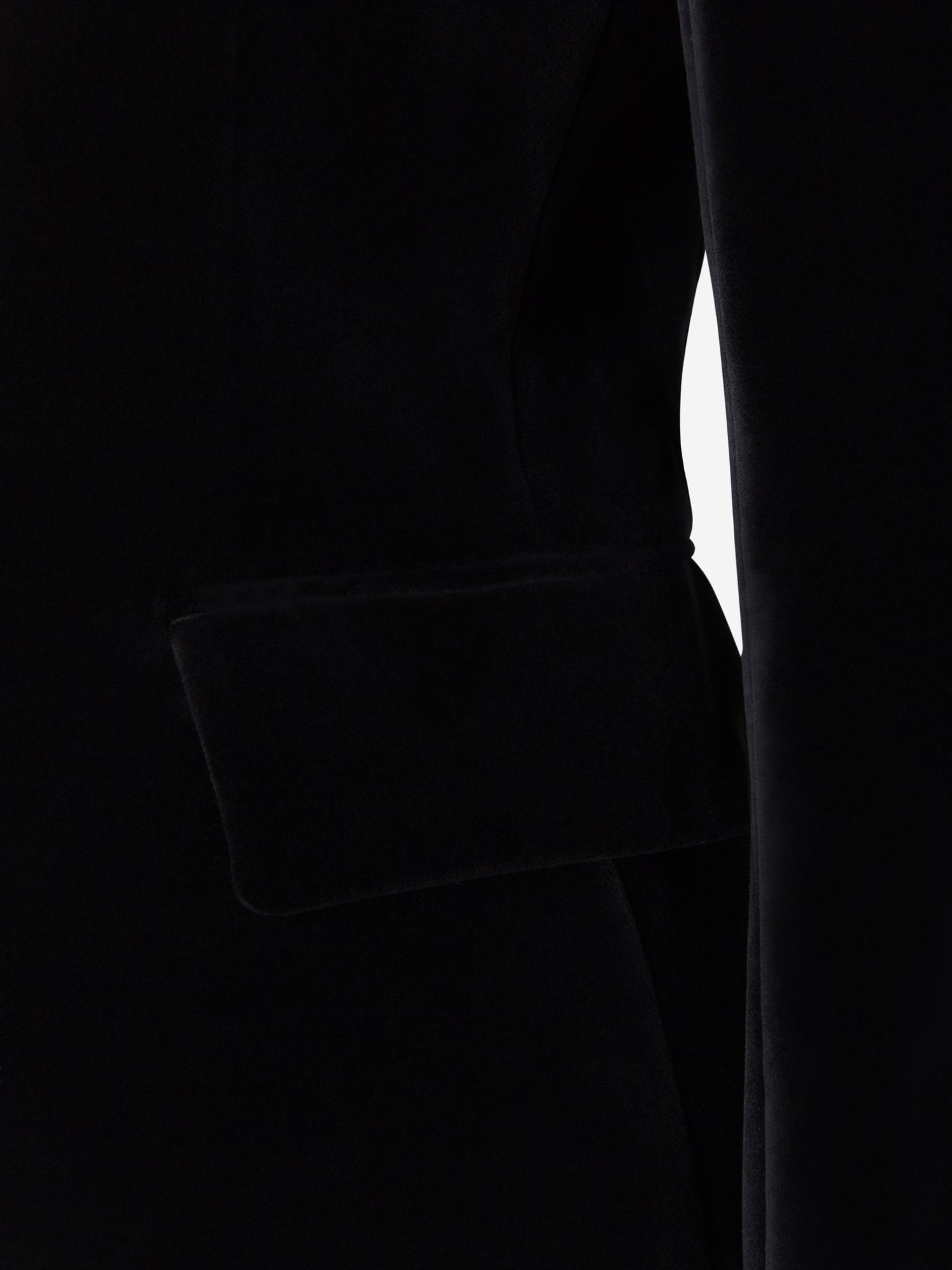 Balmain Blazer Doble Botonadura Terciopelo color Negro sku 741-001801 02 - Foto 4