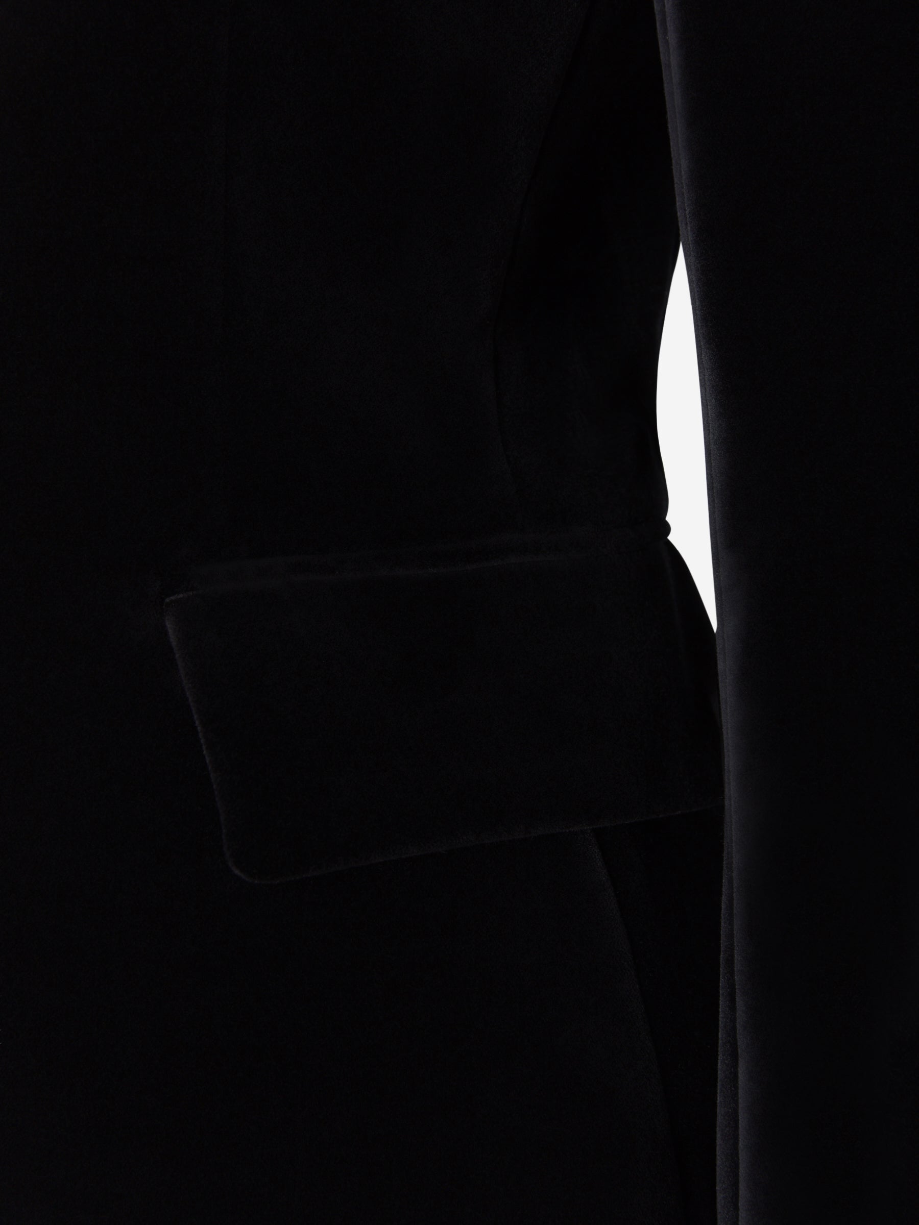 Balmain Blazer Doble Botonadura Terciopelo color Negro sku 741-001801 02 - Foto 4