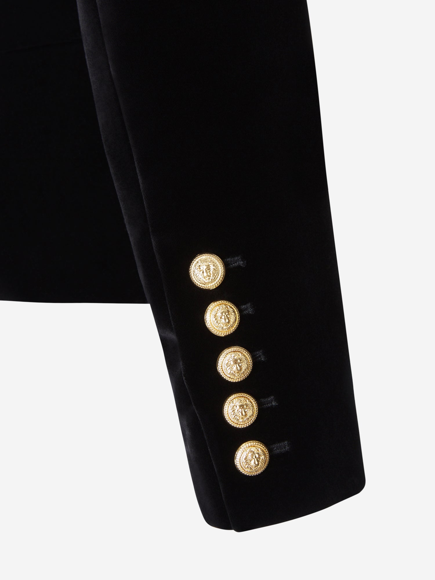 Balmain Blazer Doble Botonadura Terciopelo color Negro sku 741-001801 02 - Foto 5