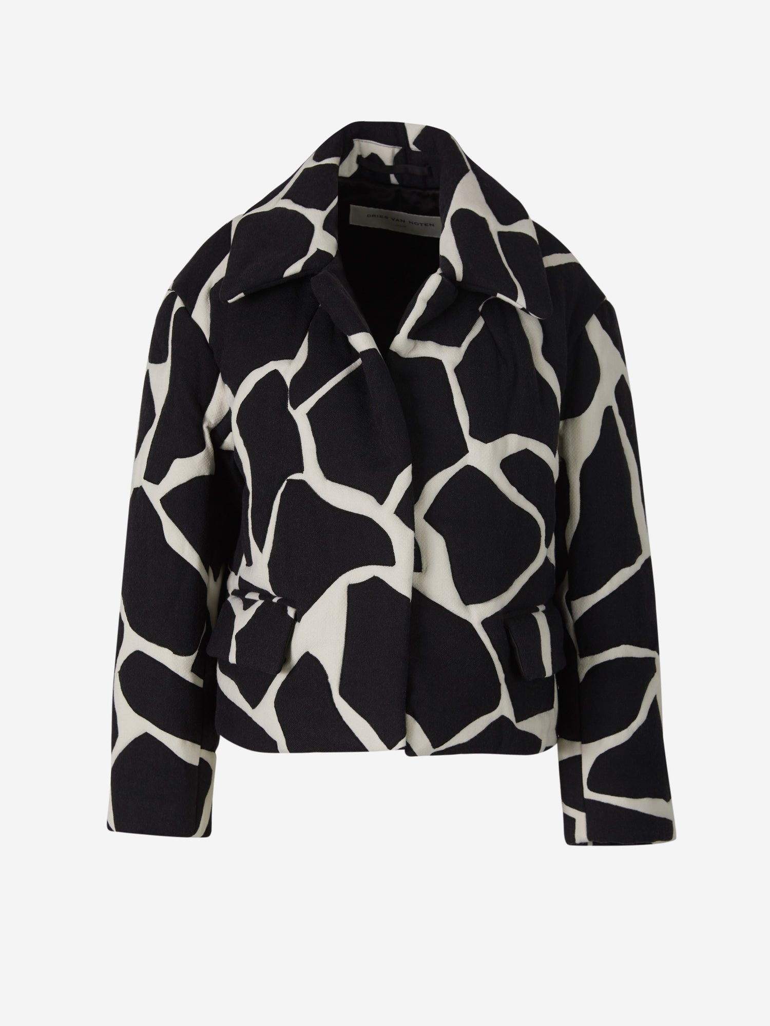 Dries Van Noten Abrigo Estampado Lana color Negro sku 741-001821 01 - Foto 1