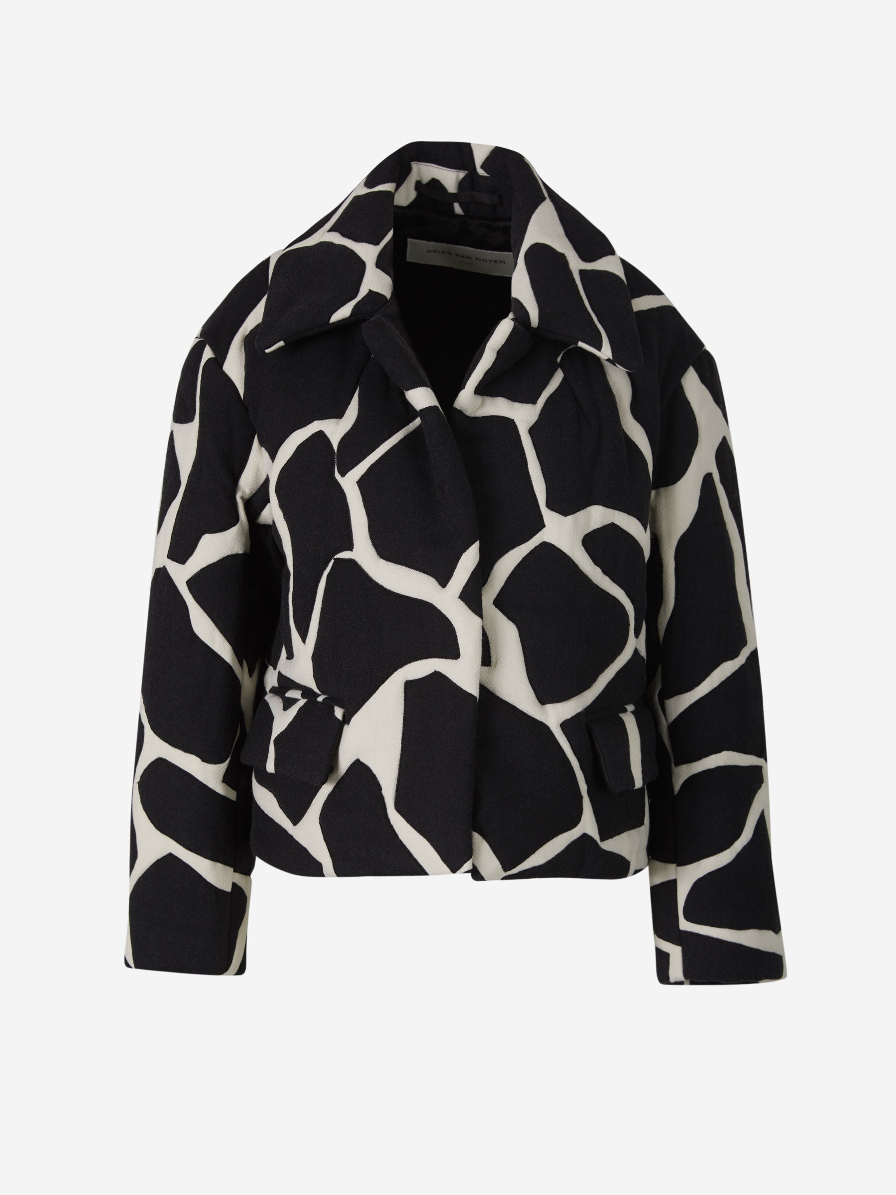 Dries Van Noten Abrigo Estampado Lana color Negro sku 741-001821 01 - Foto 1