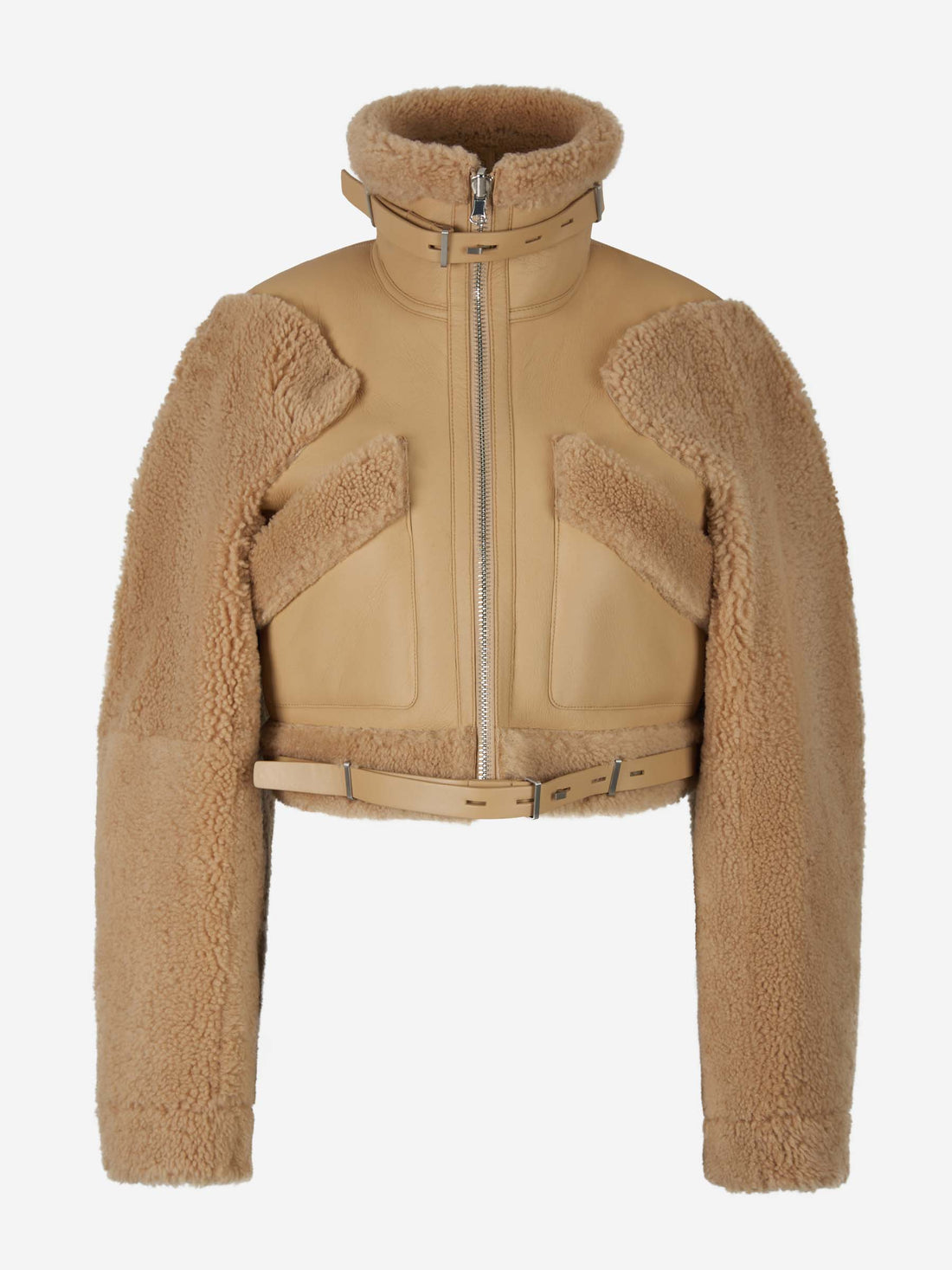 Dion Lee Chaqueta Piel Borrego Reversible color Arena sku 741-001874 01 - Foto 1