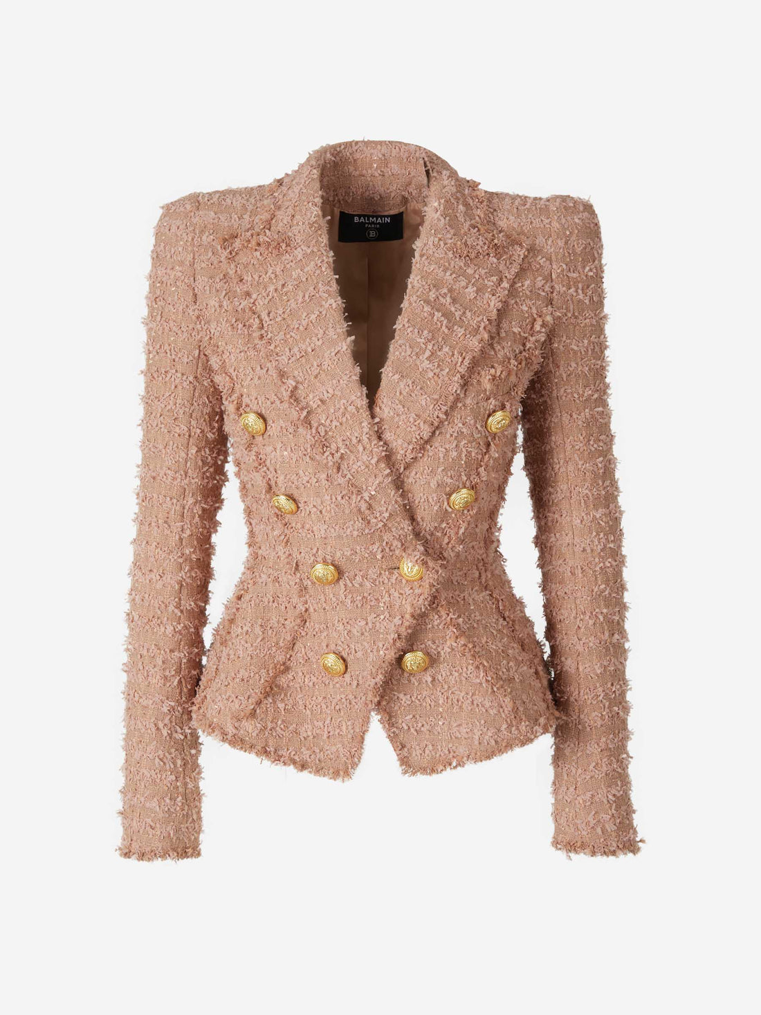 Balmain Blazer Tweed Doble Botonadura color Blanco sku 741-001951 02 - Foto 1