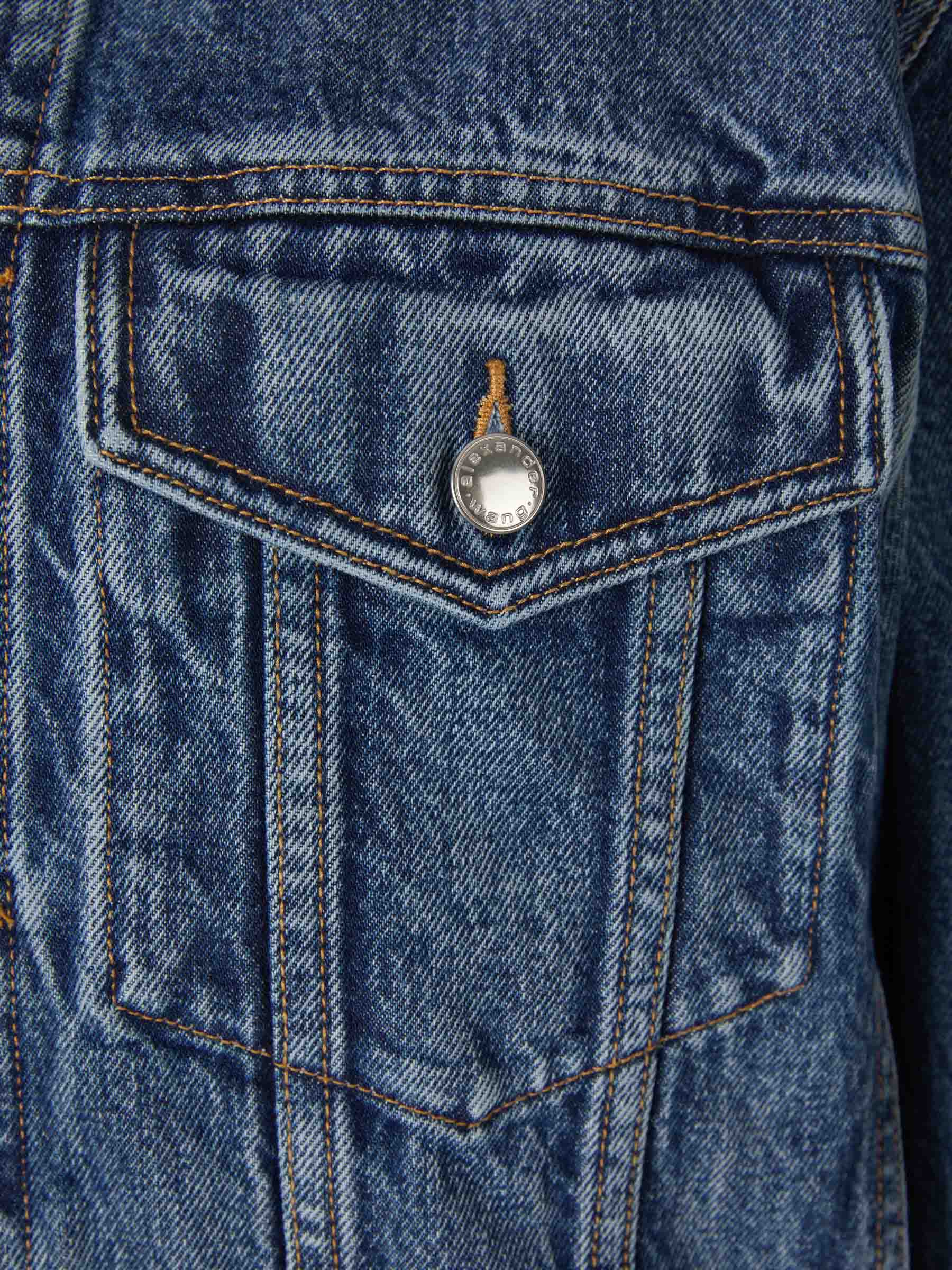 Alexander Wang Cazadora Denim Logo color Azul Cobalto sku 741-002007 01 - Foto 3