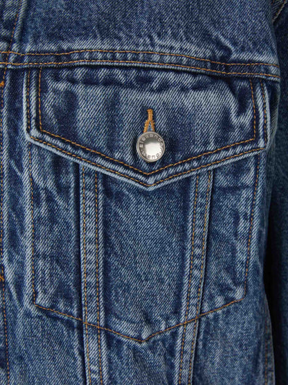 Alexander Wang Cazadora Denim Logo color Azul Cobalto sku 741-002007 01 - Foto 3