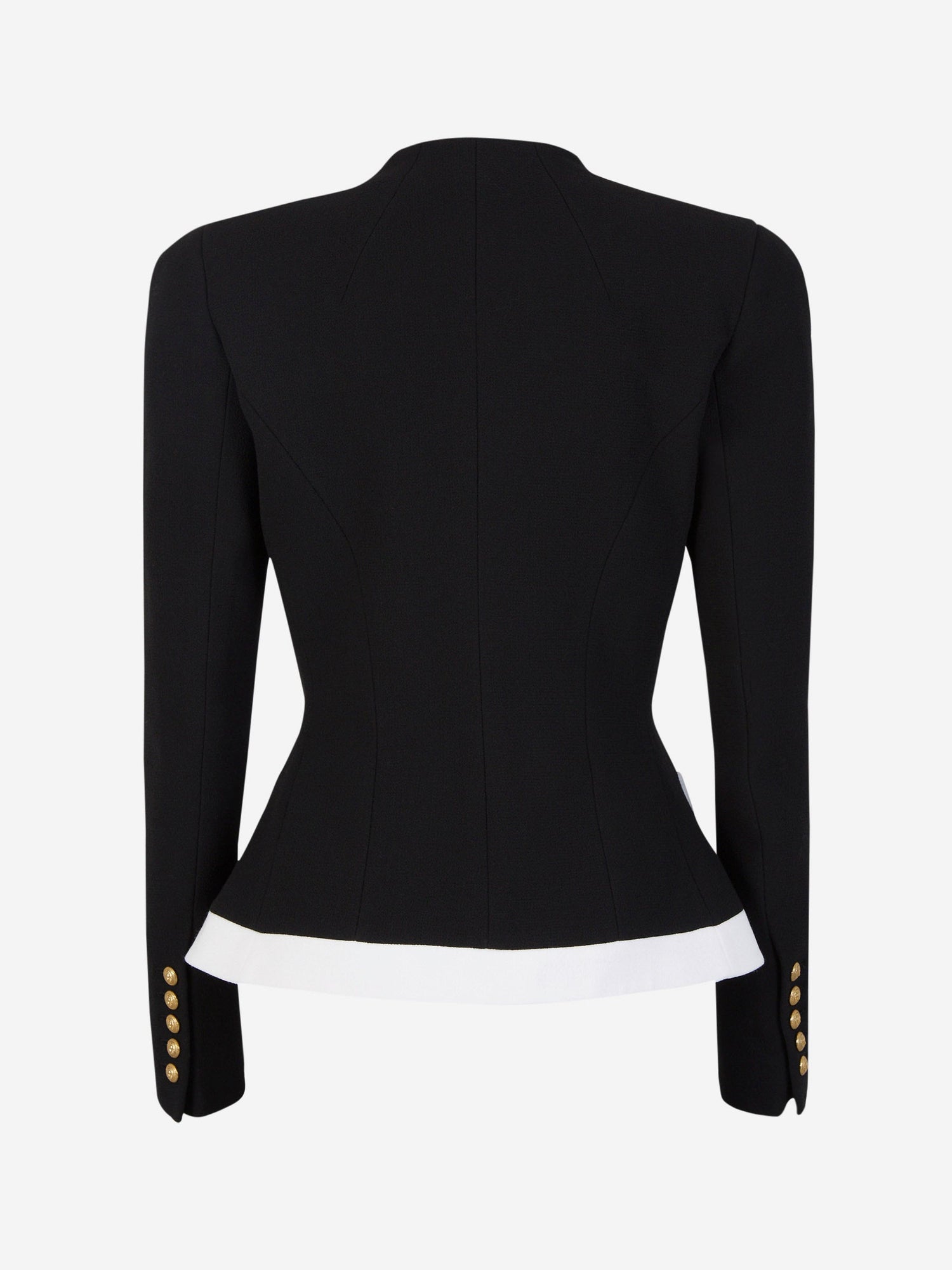 Balmain Blazer Crepé Lana color Negro sku 741-002049 01 - Foto 3