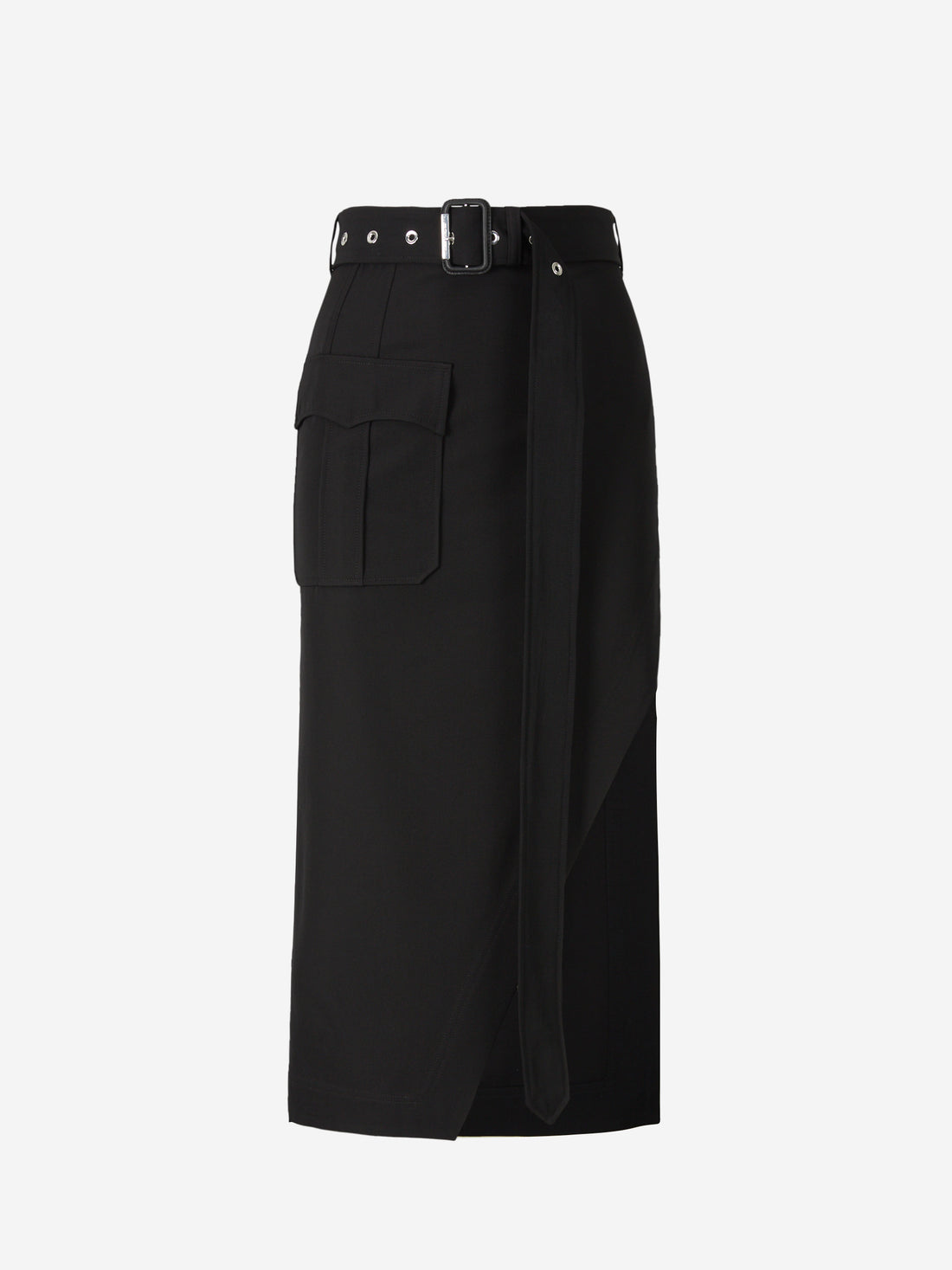 Alexander McQueen Falda Lana Cinturón color Negro sku 750-001277 01 - Foto 1