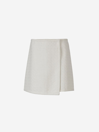 Proenza Schouler Falda Tweed Mini color Marfil sku 750-001371 01 - Foto 1