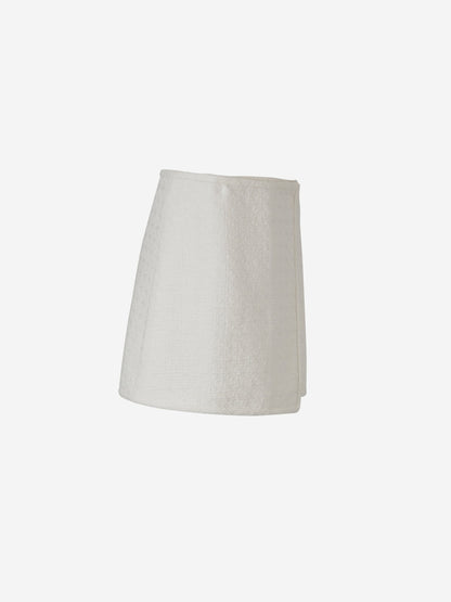 Proenza Schouler Falda Tweed Mini color Marfil sku 750-001371 01 - Foto 2