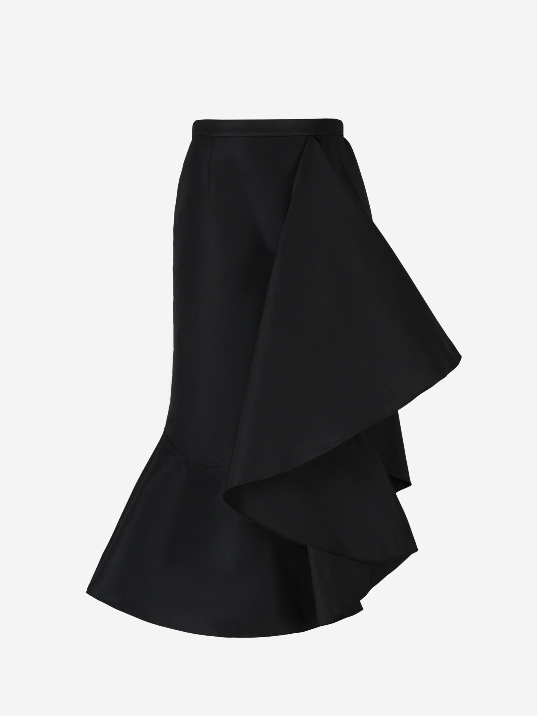 Alexander McQueen Falda Midi Asimétrica color Negro sku 750-001383 01 - Foto 1