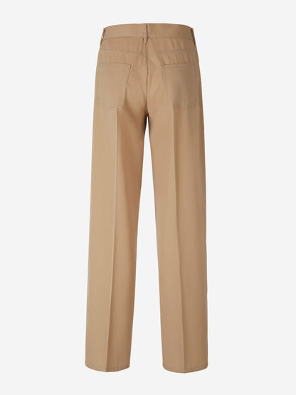 Outlet online Jil Sander Mujer Pantalones Anchos Lana color Beis sku 761-003210 01 - Foto 2