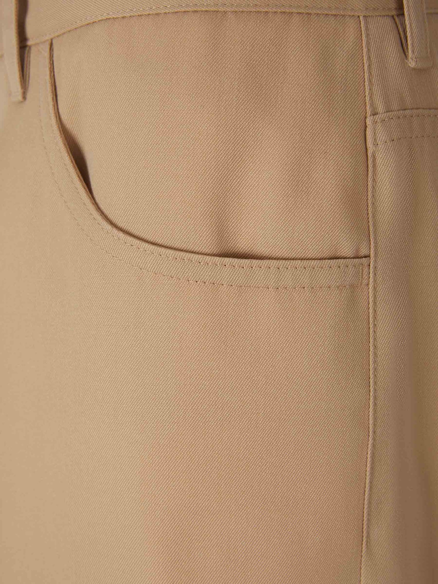 Outlet online Jil Sander Mujer Pantalones Anchos Lana color Beis sku 761-003210 01 - Foto 3