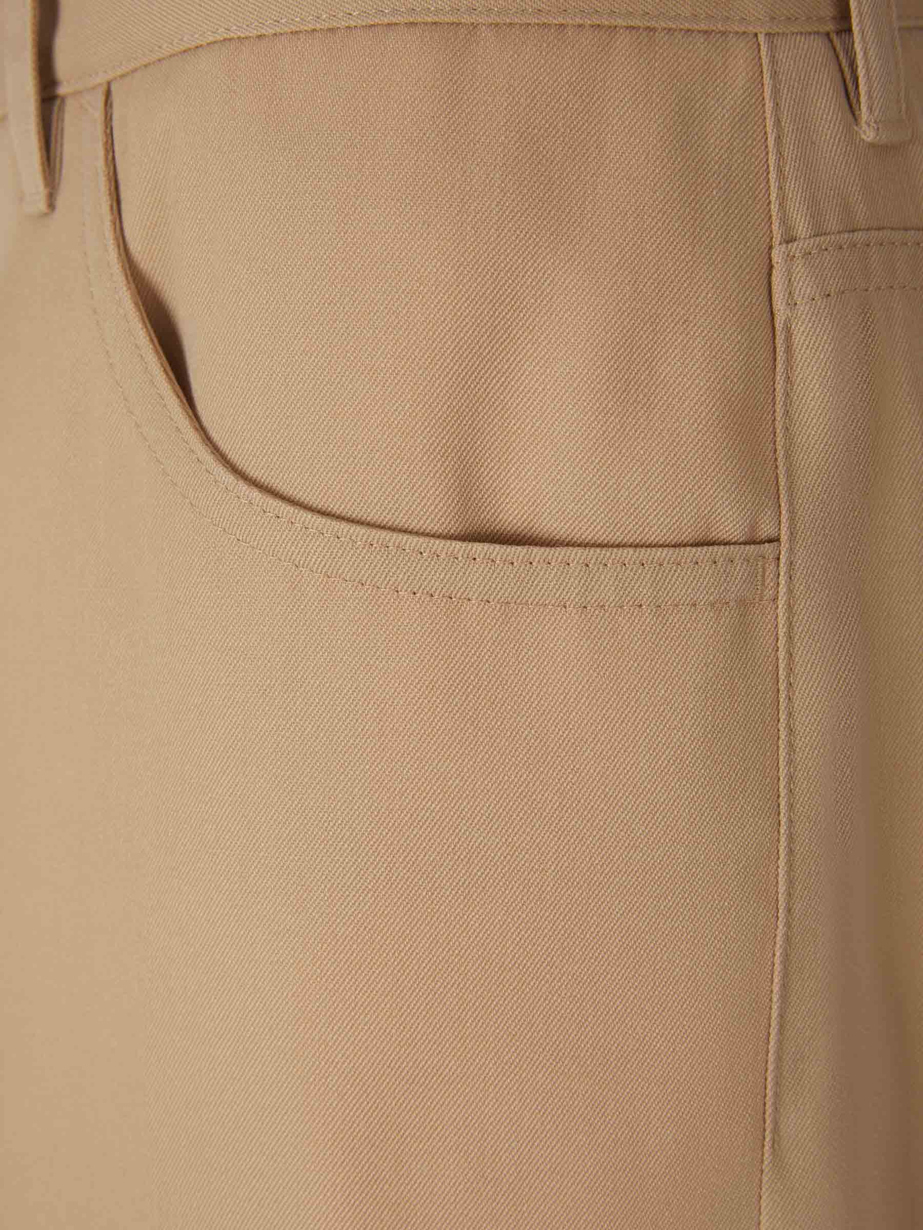 Outlet online Jil Sander Mujer Pantalones Anchos Lana color Beis sku 761-003210 01 - Foto 3