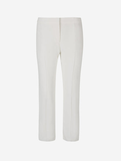 Outlet online Alexander McQueen Mujer Pantalones Crepé Leaf color Marfil sku 761-003299 01 - Foto 2