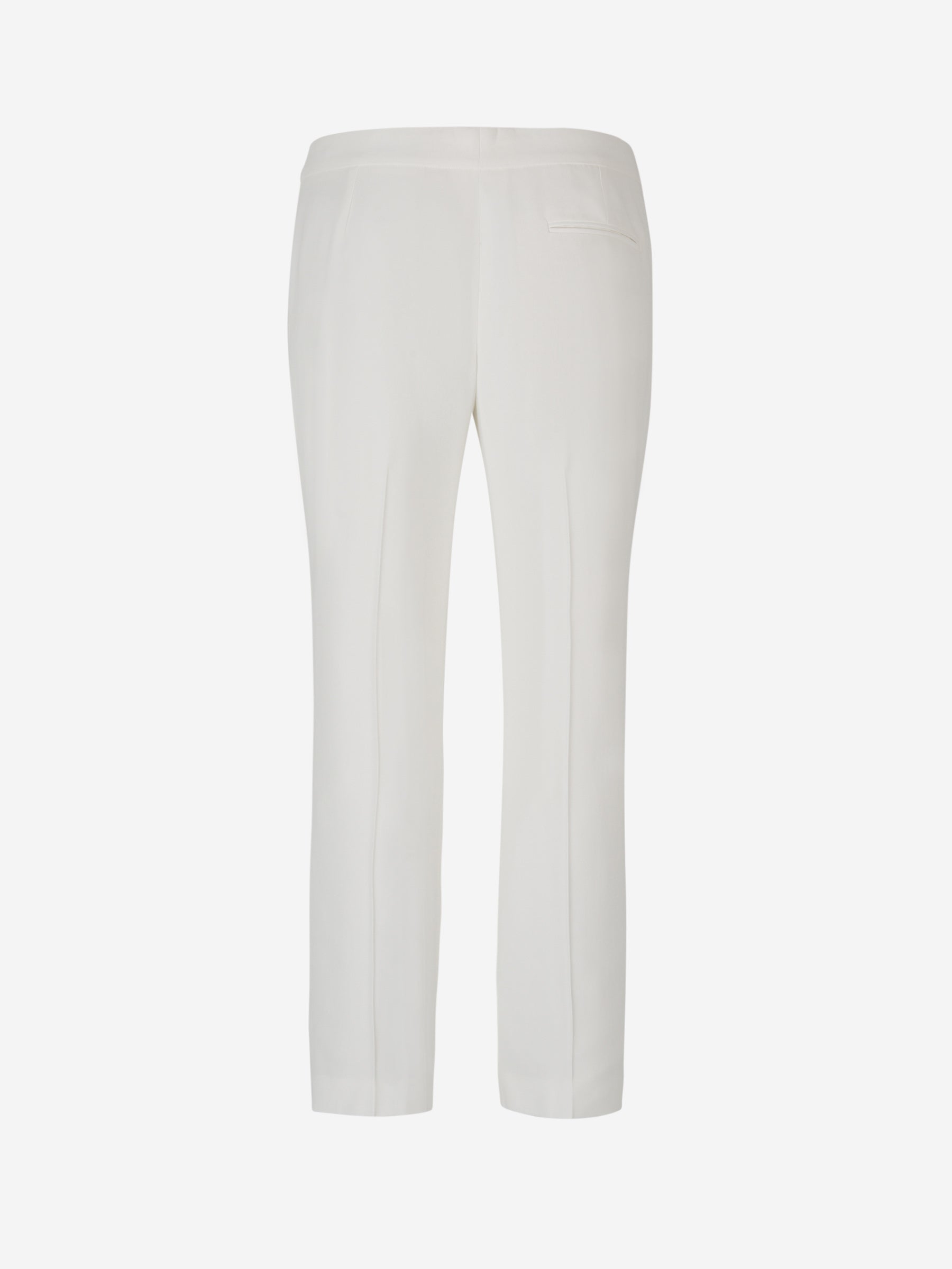 Outlet online Alexander McQueen Mujer Pantalones Crepé Leaf color Marfil sku 761-003299 01 - Foto 4