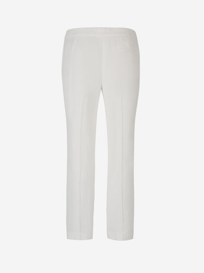 Outlet online Alexander McQueen Mujer Pantalones Crepé Leaf color Marfil sku 761-003299 01 - Foto 4