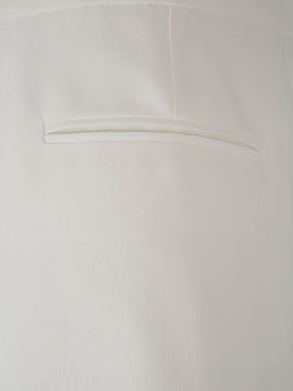 Outlet online Alexander McQueen Mujer Pantalones Crepé Leaf color Marfil sku 761-003299 01 - Foto 5