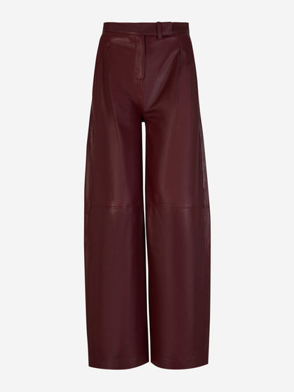 Outlet online Dorothee Schumacher Mujer Pantalones Plisados Piel color Burdeos sku 761-003336 01 - Foto 1