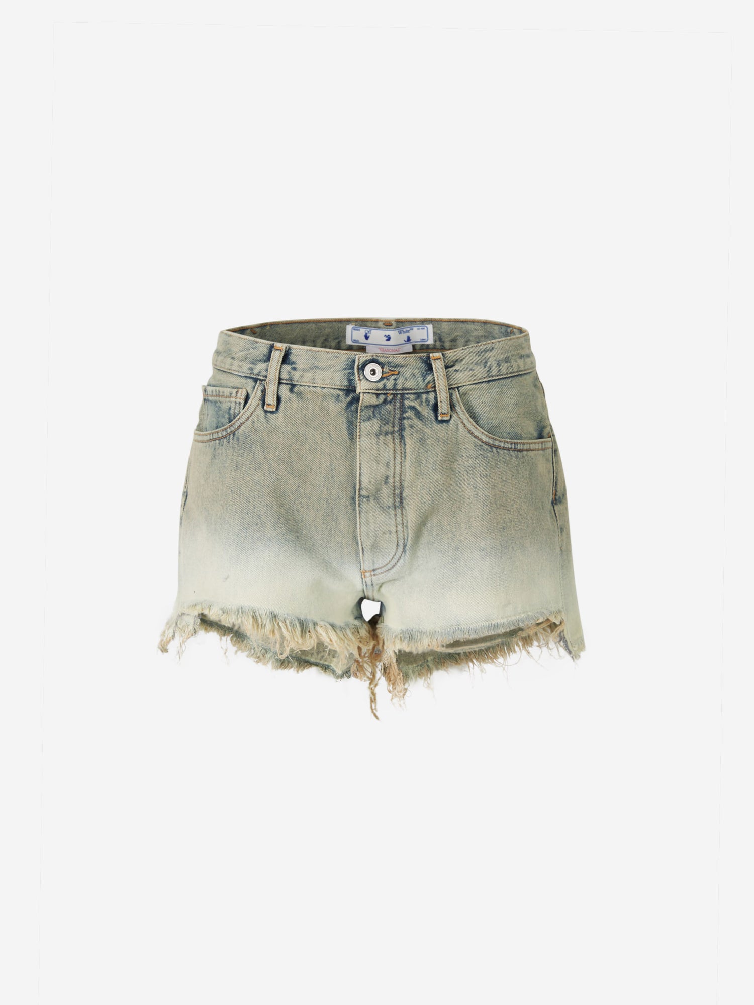 Off-White Shorts Denim Twisted color Azul Denim sku 762-000390 01 - Foto 1