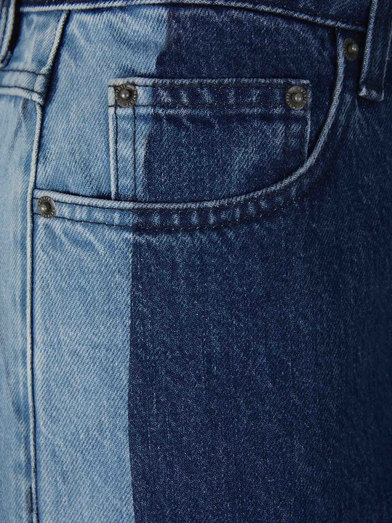 Rotate Jeans Straight Logo color Azul Cobalto sku 763-001376 01 - Foto 4