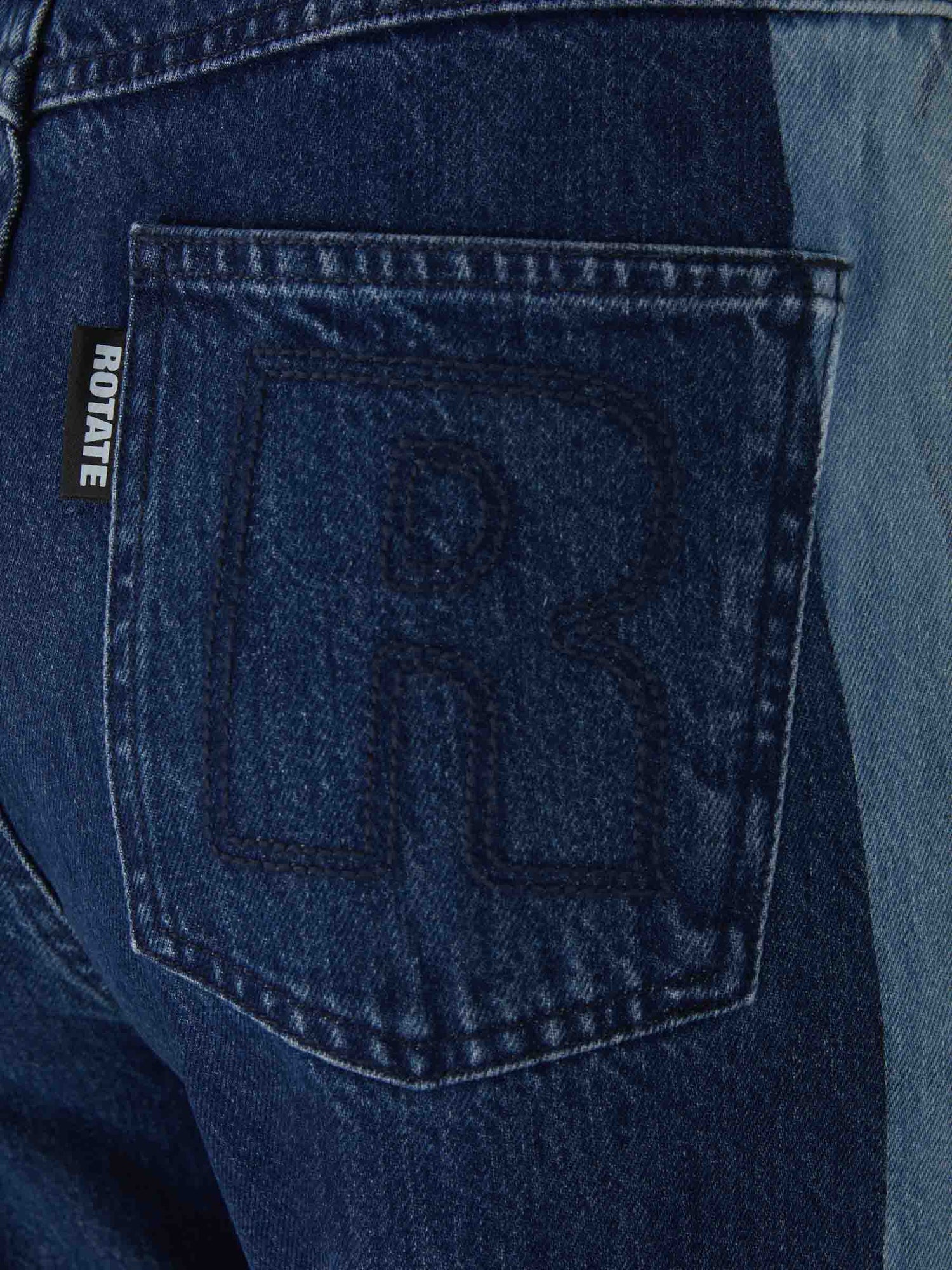 Rotate Jeans Straight Logo color Azul Cobalto sku 763-001376 01 - Foto 5