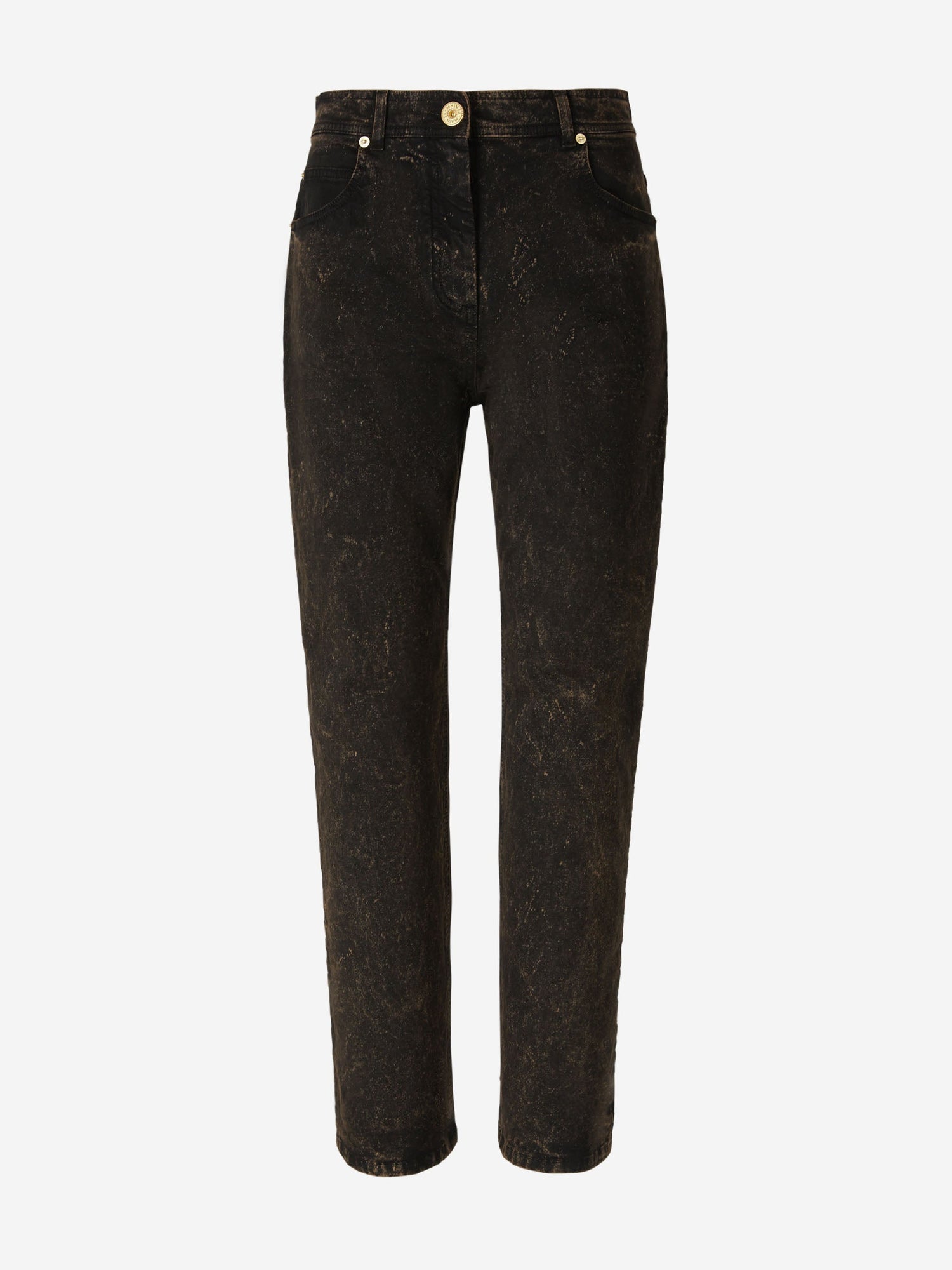 Outlet online Balmain Mujer Jeans Straight Algodón color Negro sku 763-001412 00 - Foto 1