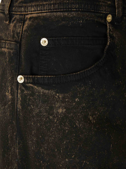 Outlet online Balmain Mujer Jeans Straight Algodón color Negro sku 763-001412 00 - Foto 3