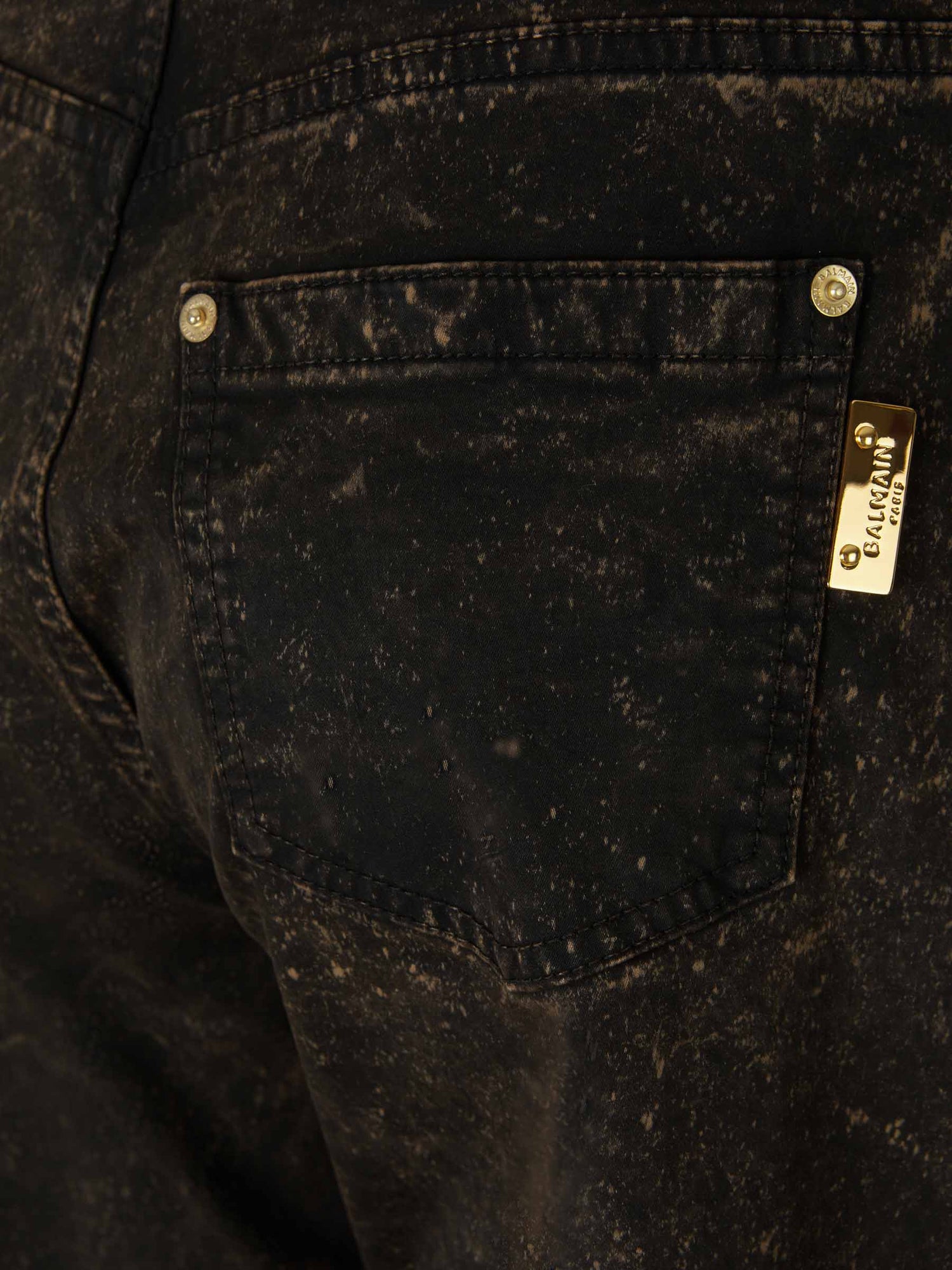 Outlet online Balmain Mujer Jeans Straight Algodón color Negro sku 763-001412 00 - Foto 4