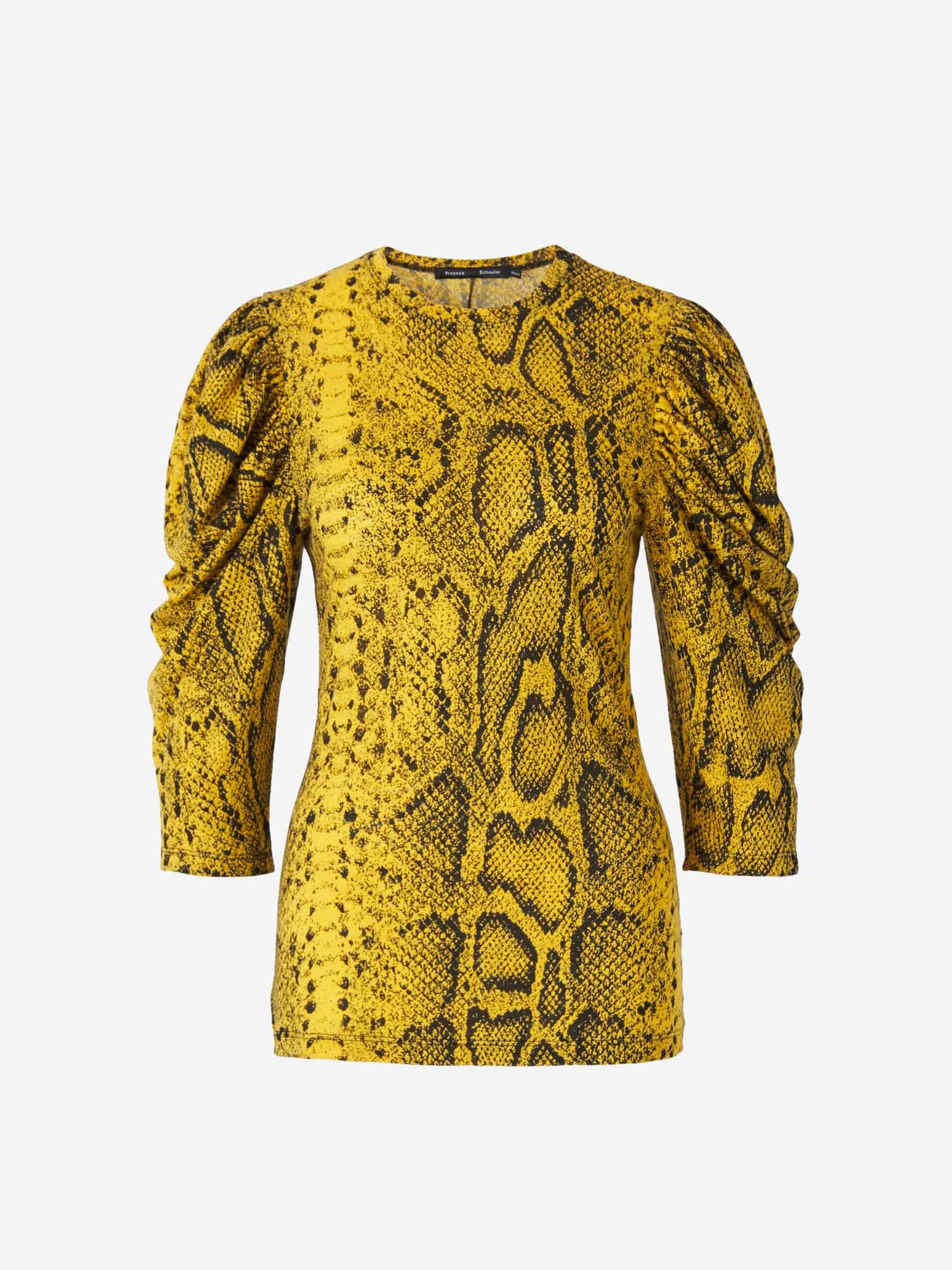 Proenza Schouler Camiseta Estampado Serpiente color Mostaza sku 782-001237 02 - Foto 1