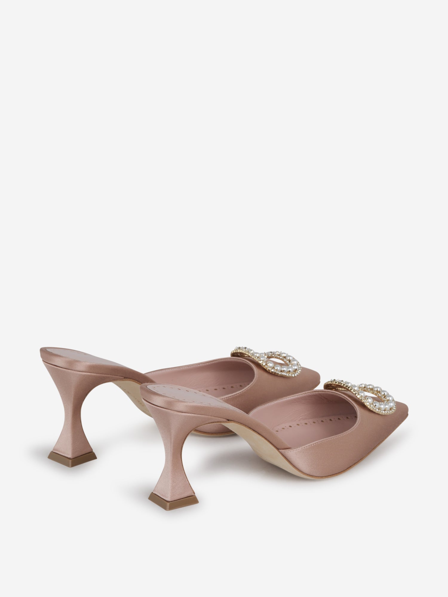 Manolo Blahnik Mules Fabetamu Raso color Rosa Envejecido sku 800-004793 01 - Foto 3