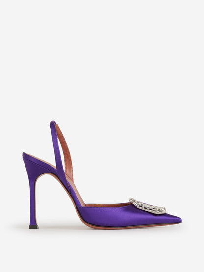 Amina Muaddi Zapatos Camelia Sling color Lila sku 800-004847 01 - Foto 1