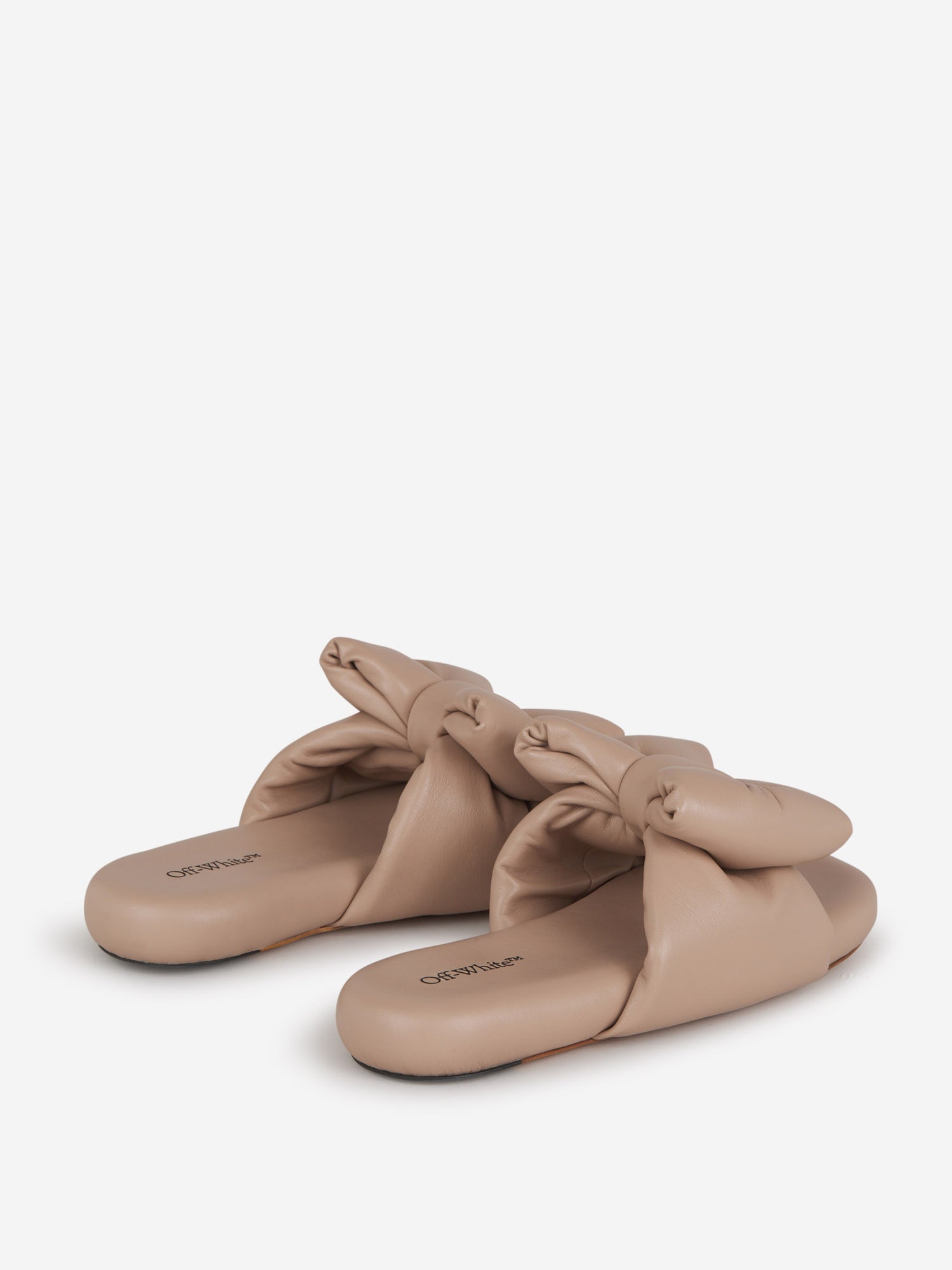 Off-White Sandalias Lazo Nappa color Beis sku 800-004881 01 - Foto 3