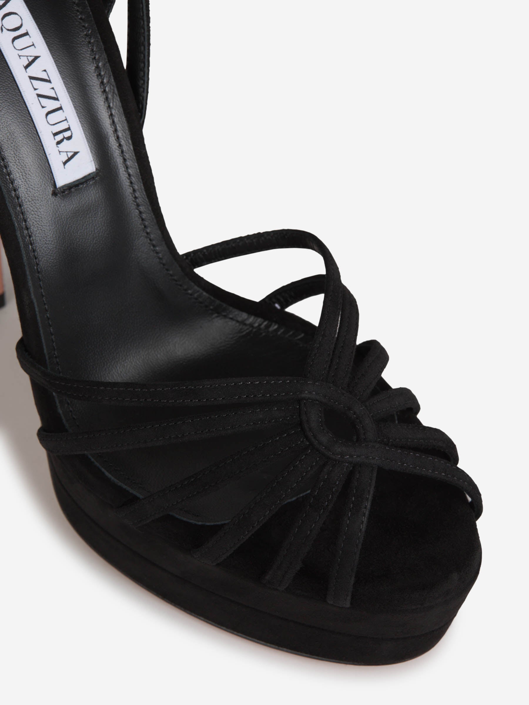 Aquazzura Sandalias Flow Plateau color Negro sku 800-004888 01 - Foto 4