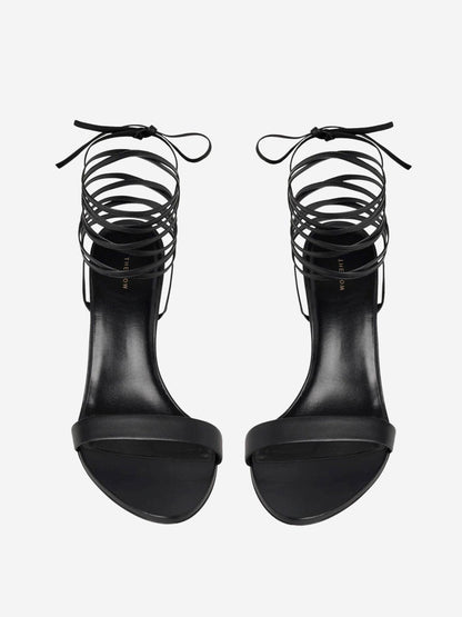 Outlet online The Row Mujer Sandalias Tiras Piel color Negro sku 800-004958 01 - Foto 4