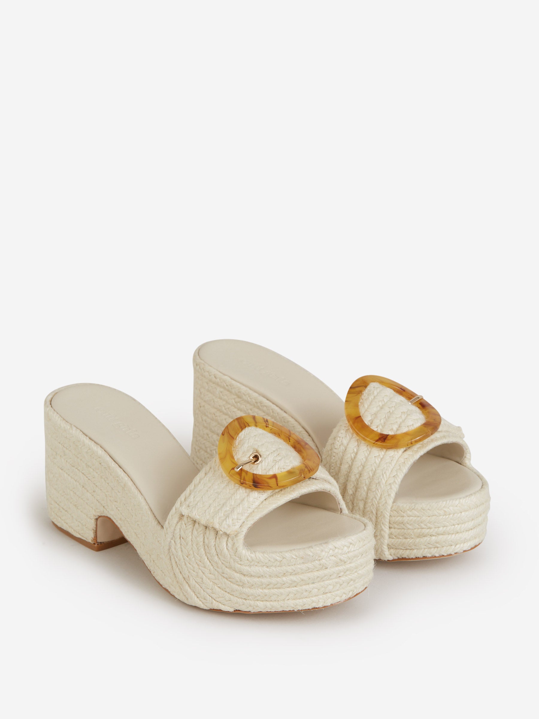 Cult Gaia Sandalias Plataforma Cleia color Marfil sku 800-004994 01 - Foto 2