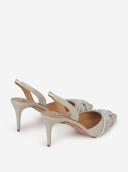 Aquazzura Zapatos Gatsby Sling 75 color Beis sku 800-005071 01 - Foto 3
