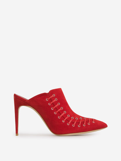 Manolo Blahnik Mules Dobre Encaje color Rojo sku 800-005109 01 - Foto 1