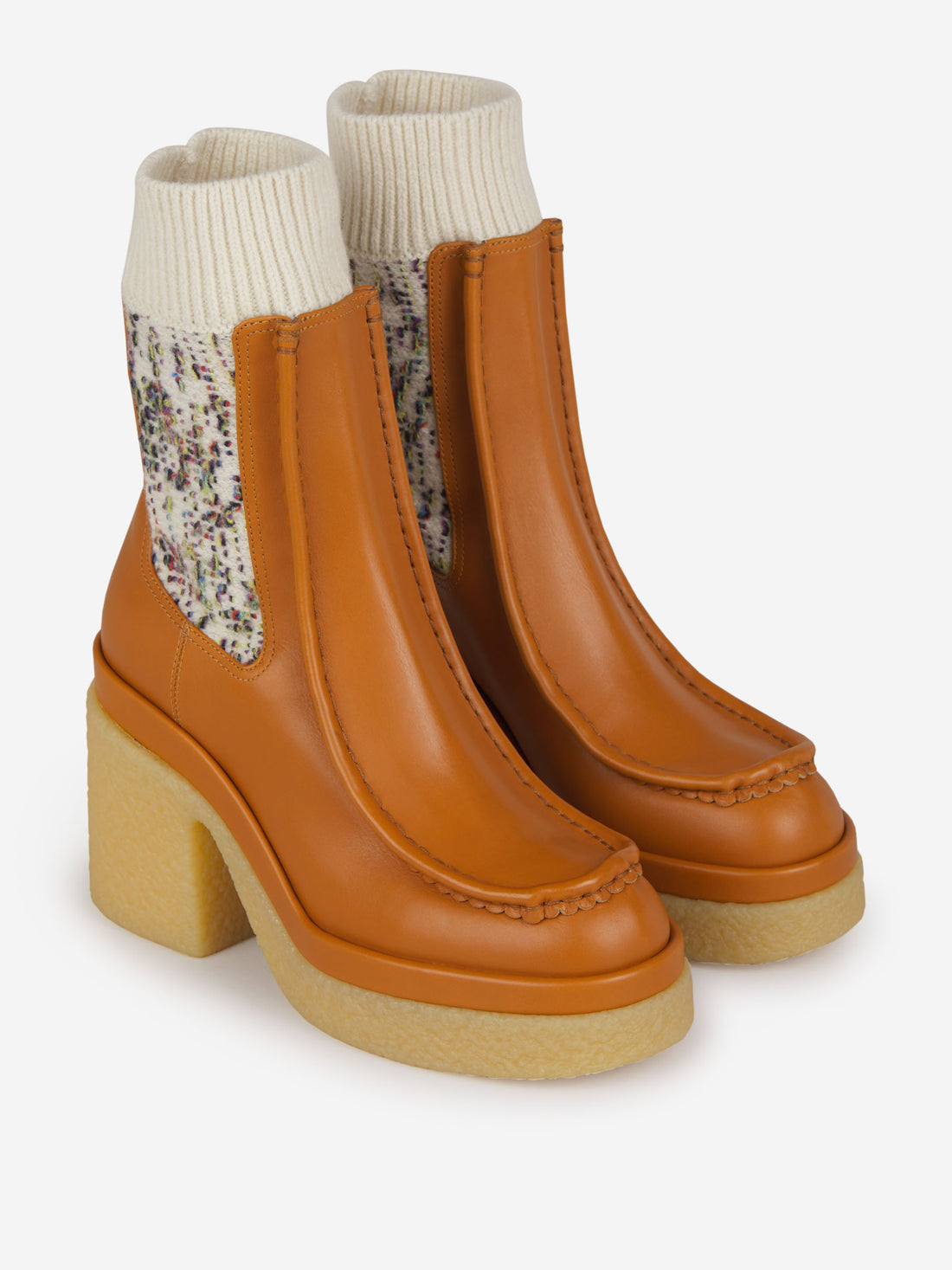 Chloé Botines Calcetín Jamie color Caramelo sku 805-000621 01 - Foto 2