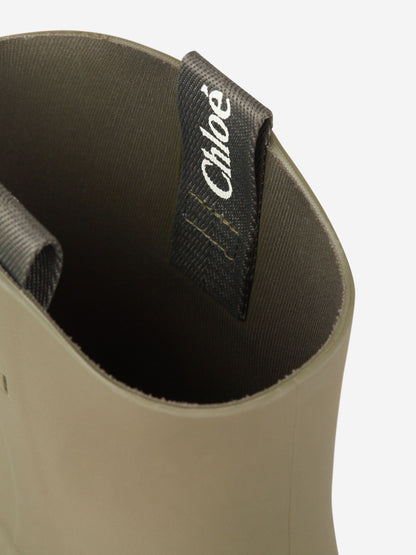 Chloé Botas Rain Raina color Verde Militar sku 805-000685 01 - Foto 6