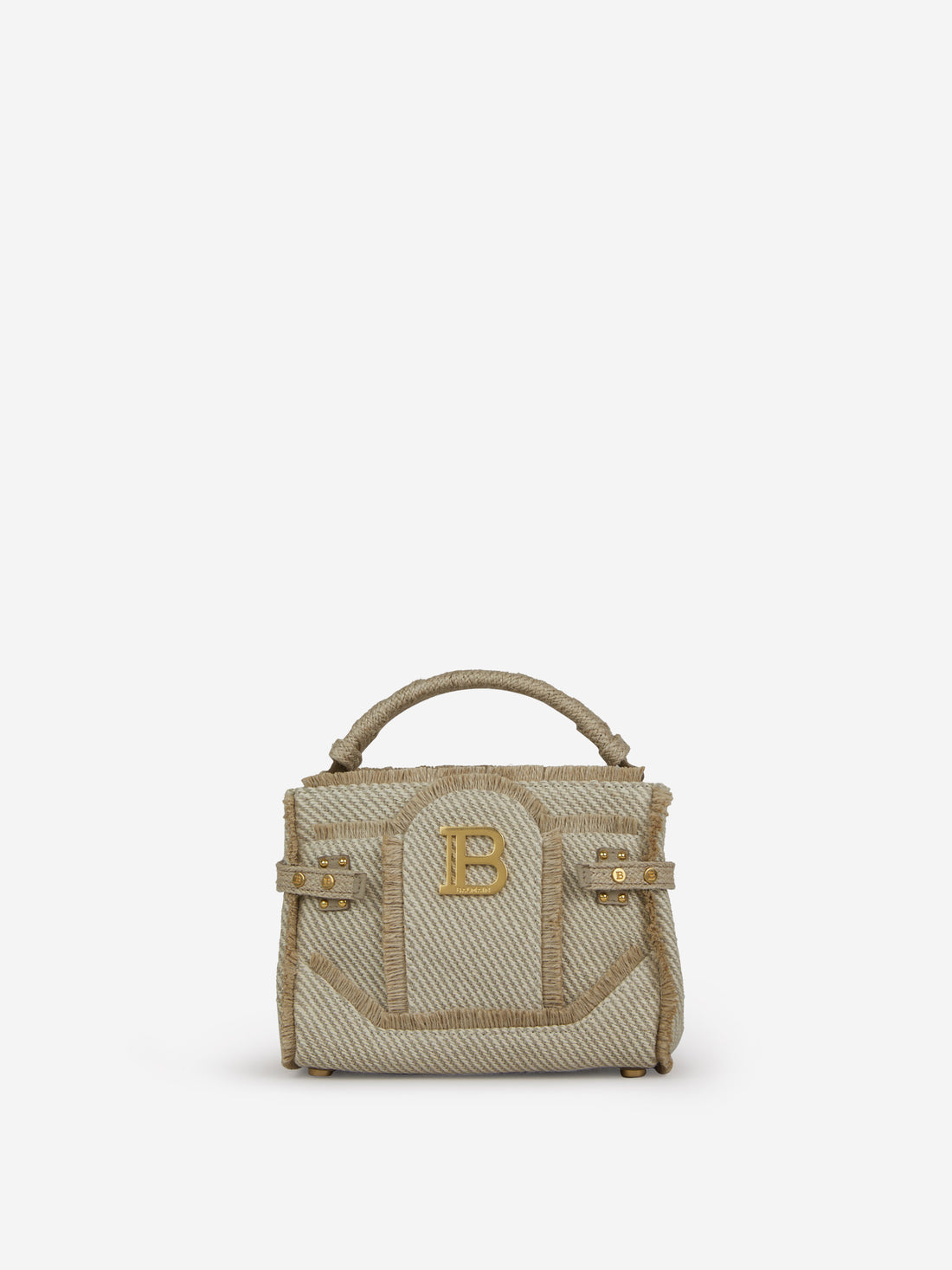 Balmain Bolso B-Buzz 22 Rafia color Beis sku 810-006735 01 - Foto 1