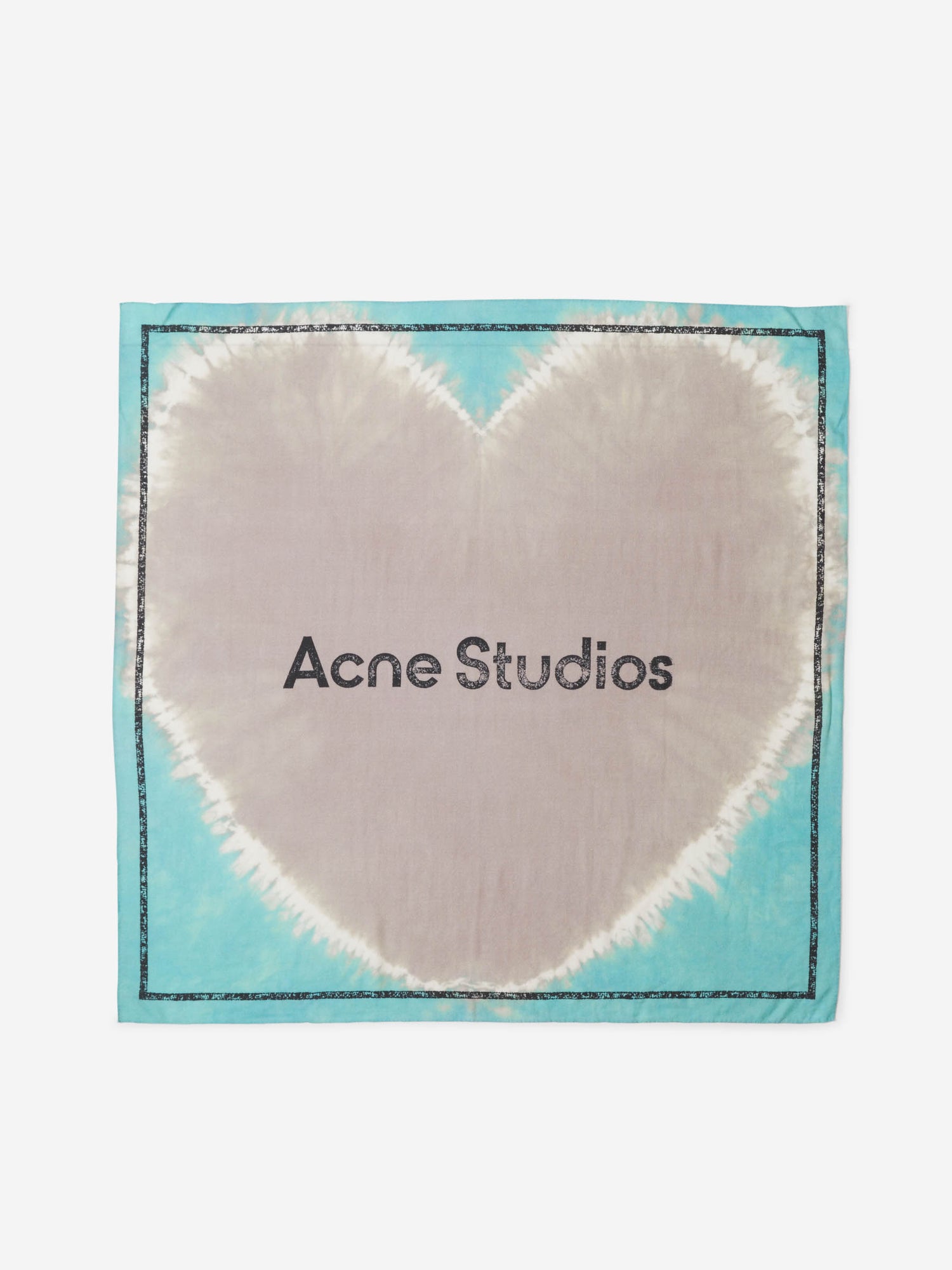 Acne Studios Pañuelo Tie-Dye Lana color Turquesa sku 840-000703 01 - Foto 2